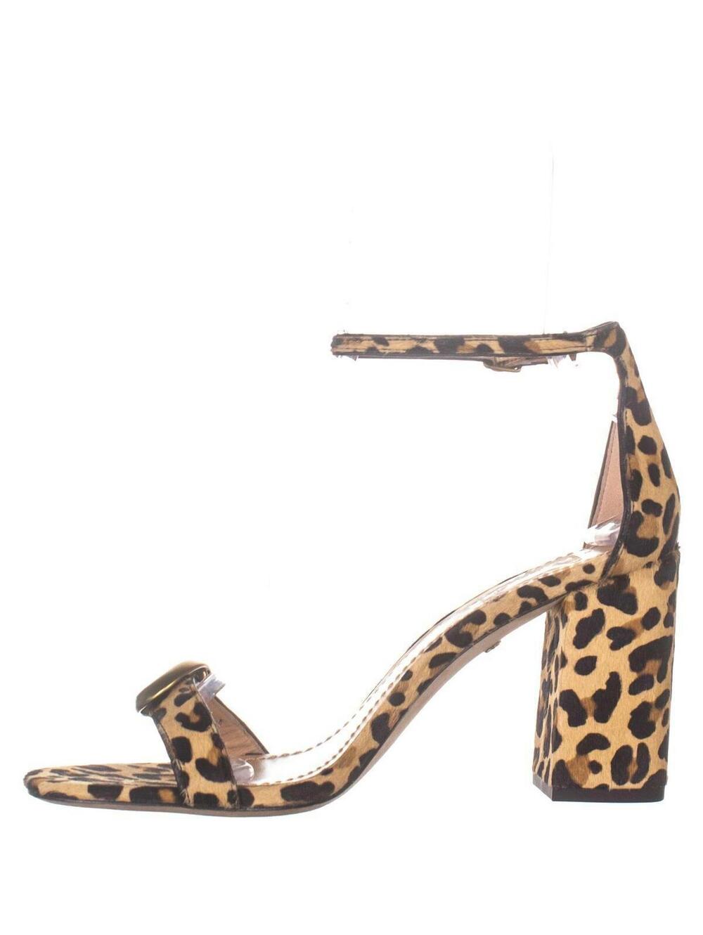NWD Coach Natural Calf Hair Leopard Print Maya Sandal Signature Buckle 3.25" H 7 - Picture 2 of 7
